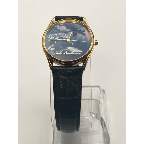 VTG Dolphin Christian Riese Lassen Womens Watch 33mm - New Battery - Adjustable - Picture 5 of 12